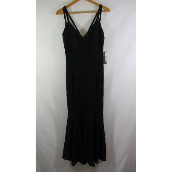 AJ Bari Dresses & Skirts - NEW Vintage 90s Black Lace Mermaid Dress A.J. Bari Prom Homecoming Formal